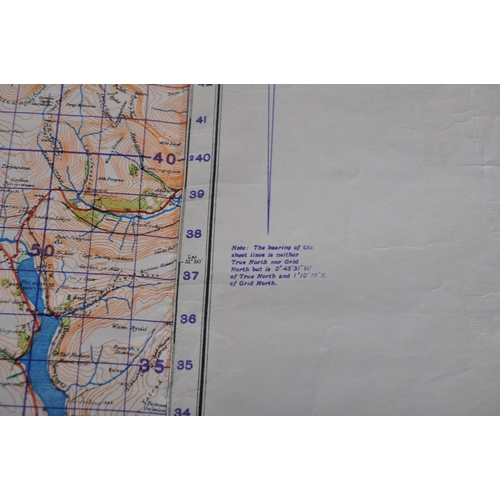 263 - An original WWII Second World War Ordnance Survey Map. Brecon and Llandovery 1940. OS sheet 90. Scal... 