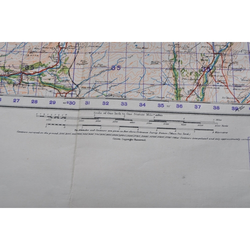 263 - An original WWII Second World War Ordnance Survey Map. Brecon and Llandovery 1940. OS sheet 90. Scal... 