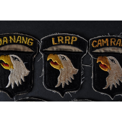 264 - A collection of x10 Vietnam War era US United States 101st Airborne Division patches. The embroidere... 