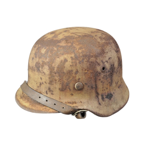 30 - A WWII Second World War Third Reich Nazi German M40 pattern Afrika Korps Stahlhelm steel combat helm... 