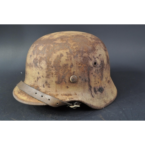 30 - A WWII Second World War Third Reich Nazi German M40 pattern Afrika Korps Stahlhelm steel combat helm... 