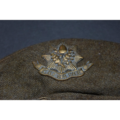 331 - Two WWII Second World War British Military uniform berets comprising British Tank Regiment and Chesh... 