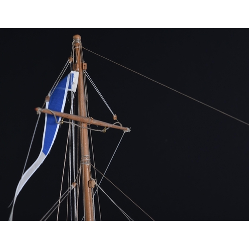 346 - From a Private Collection - a large hand built wooden model of an 18th Century French naval Galleon ... 