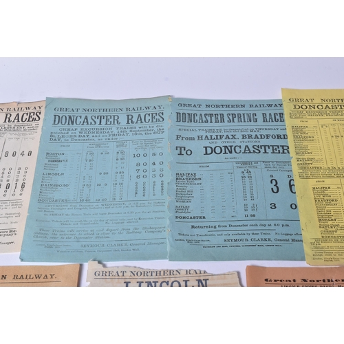 365 - Railwayana - Great Northern Railway Handbills 1870s, 1880s and 1890s. Seven small handbills or poste... 