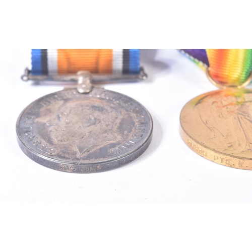 39 - A WWI First World War medal pair and silver pocket watch. The medals awarded to one 26379 Pte W. A L... 