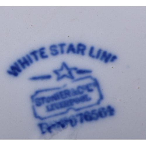 449 - White Star Line - a late 19th / early 20th Century White Star Line shipping liner plate by Stonier &... 