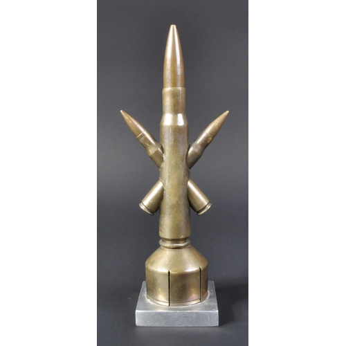 63 - A Vietnam War era US United States trench art dedicated to the 173rd Airborne Division. Formed from ... 