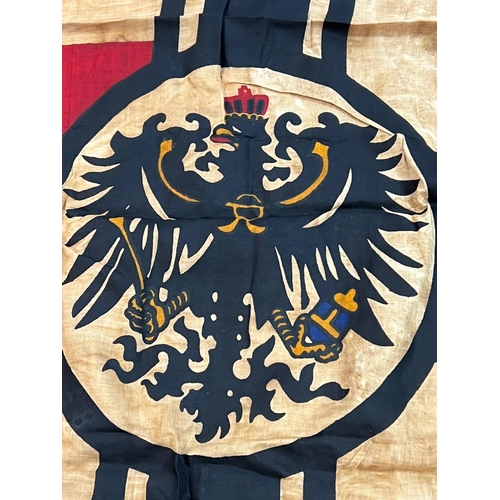 361 - A WWI First World War Imperial German Army / Prussian war flag. The flag with a central Prussian eag... 