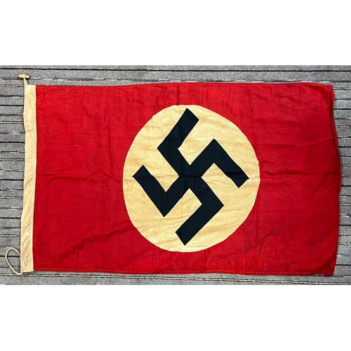 432 - A WWII Second World War style Third Reich Nazi German NSDAP party flag. The flag in red and white, w... 