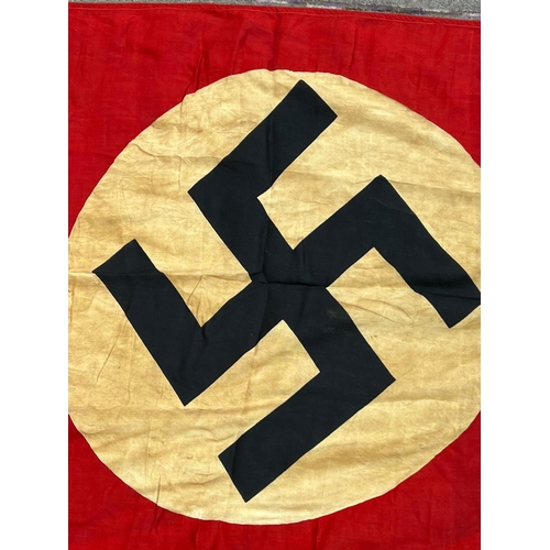 432 - A WWII Second World War style Third Reich Nazi German NSDAP party flag. The flag in red and white, w... 