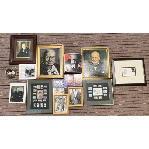 538 - Winston Churchill (1874-1965) - an assorted collection of items relating to Churchill to include; an... 