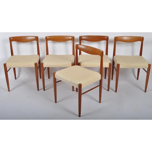 100 - Bramin - A matching set of ten retro mid 20th Century Danish 1960s teak framed dining chairs each wi... 