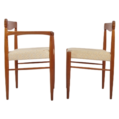 100 - Bramin - A matching set of ten retro mid 20th Century Danish 1960s teak framed dining chairs each wi... 