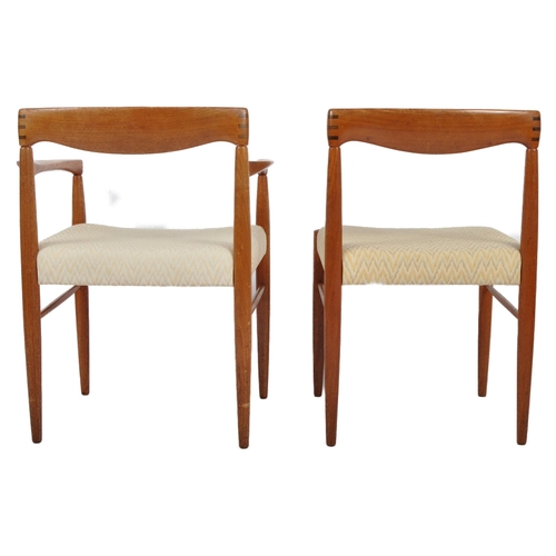 100 - Bramin - A matching set of ten retro mid 20th Century Danish 1960s teak framed dining chairs each wi... 