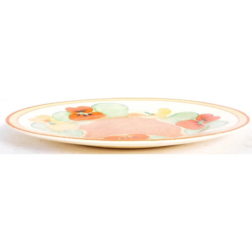 104 - Clarice Cliff - Nasturtium - A vintage 20th Century 1930s Art Deco plate hand painted in the Nasturt... 