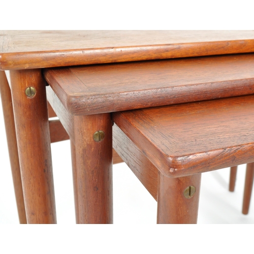 118 - BR Gelsted - A retro vintage mid 20th Century circa 1960s Danish teak wood nest of graduating tables... 