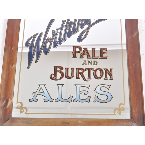 123 - Worthington's Ales - A retro vintage 20th Century pub advertising mirror for Worthington's Pale and ... 