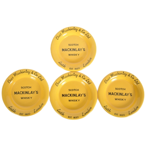 124 - Mackinlay's Whisky - A matching set of four retro vintage 20th Century point of sale advertising cer... 