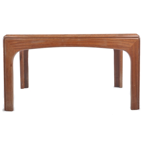 13 - G Plan - A retro mid 20th Century designer teak coffee table / low table having an insert glass pane... 