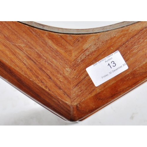 13 - G Plan - A retro mid 20th Century designer teak coffee table / low table having an insert glass pane... 