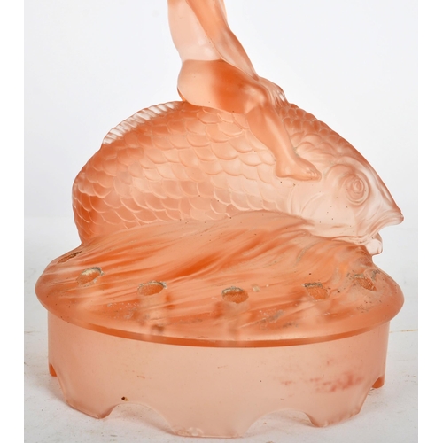 146 - Walther & Sohne - An early 20th Century circa. 1920s German Art Deco peach glass centrepiece bowl. T... 