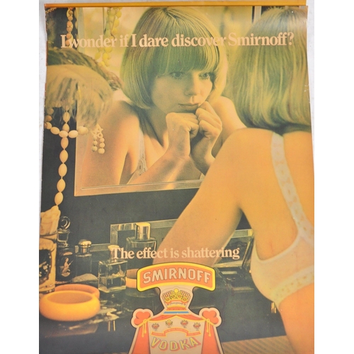 180 - Smirnoff - A collection of ten retro vintage 20th Century Smirnoff Vodka advertising posters. Each p... 