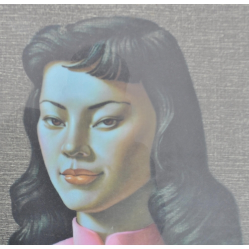 19 - After Vladimir Tretchikoff - Miss Wong - A retro mid 20th Century print on board of the iconic Miss ... 