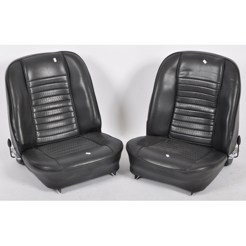 215 - Triumph TR6 - A matching pair of retro vintage mid 20th Century car seats / chairs from a TR6 in bla... 