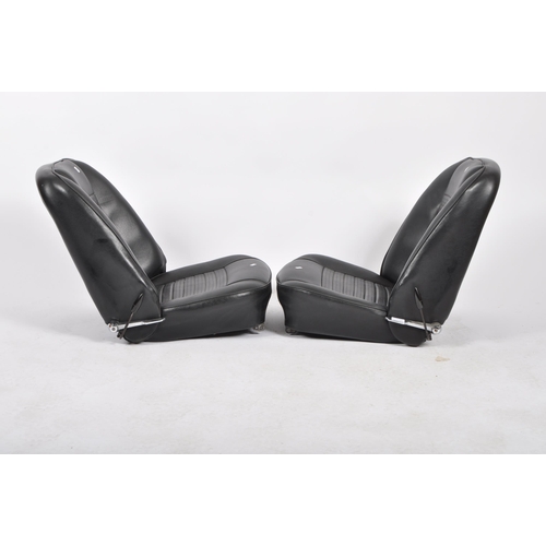 215 - Triumph TR6 - A matching pair of retro vintage mid 20th Century car seats / chairs from a TR6 in bla... 