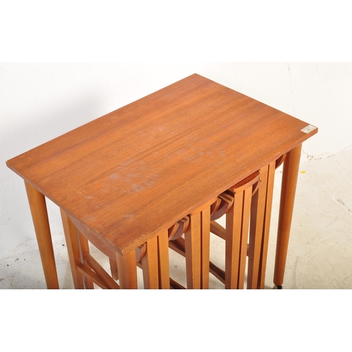 227 - Poul Hundevad - A set of retro vintage 20th Century Czech teak wood nesting tables. The nest of tabl... 