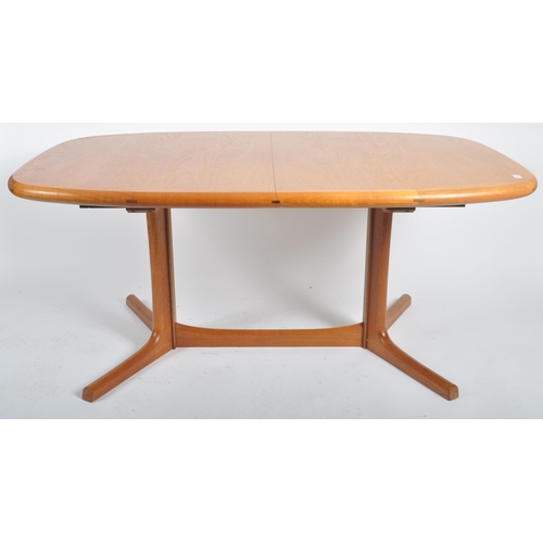 260 - Dyrlund - A retro vintage mid 20th Century Danish 1970s teak dining table and matching six chairs. T... 