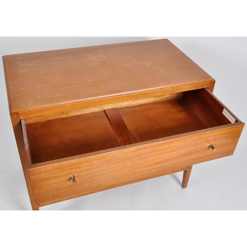 282 - Loughborough Furniture - A retro mid 20th Century 1960s teak chest of drawers having a three drawers... 