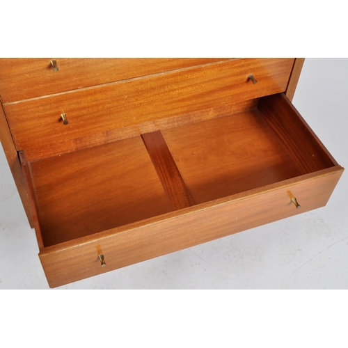 282 - Loughborough Furniture - A retro mid 20th Century 1960s teak chest of drawers having a three drawers... 