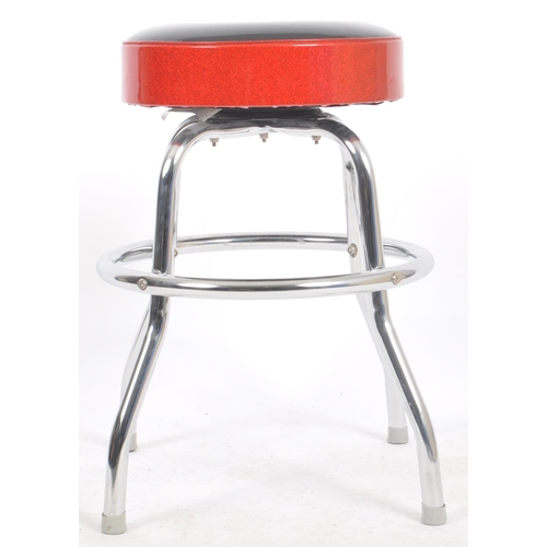 287 - Fender - A Contemporary guitar stool having a polyurethane foam pad top with 'Fender' in red cross t... 