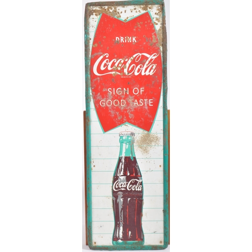 3 - Coca Cola - A retro vintage mid 20th Century USA shop display point of sale advertising tin sign for... 