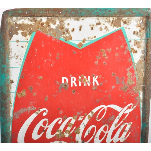 3 - Coca Cola - A retro vintage mid 20th Century USA shop display point of sale advertising tin sign for... 