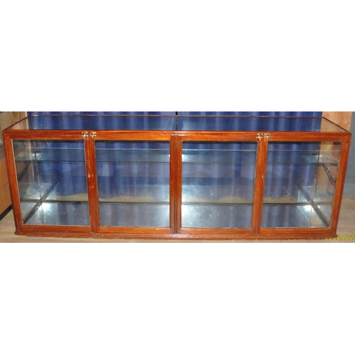 300 - A large and impressive late 19th Century Victorian glass and mahogany framed shop display / haberdas... 