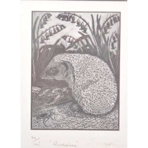 341 - Two vintage 20th Century limited signed etchings one depicting an Otter 22/125 entitled 'Stoat'. The... 