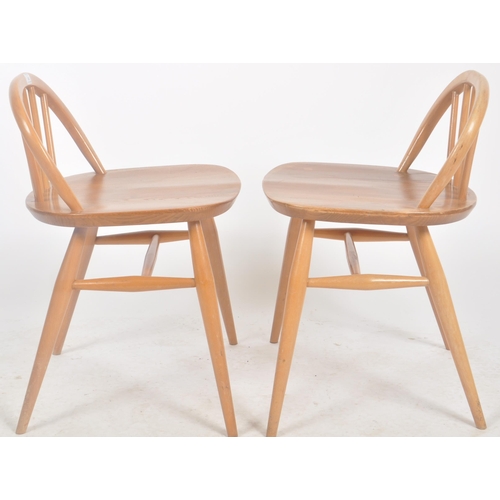 345 - Lucian Ercolani - Ercol - A matching pair of retro 20th Century beech and elm dressing table chairs ... 