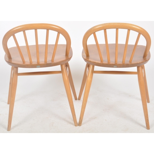 345 - Lucian Ercolani - Ercol - A matching pair of retro 20th Century beech and elm dressing table chairs ... 