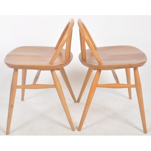 345 - Lucian Ercolani - Ercol - A matching pair of retro 20th Century beech and elm dressing table chairs ... 