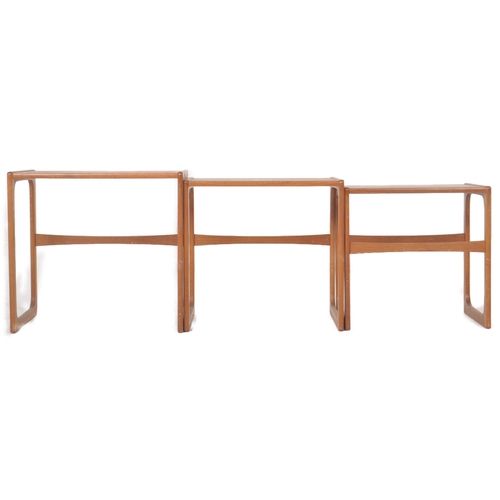 348 - BR Gelsted - A retro vintage mid 20th Century circa 1960s Danish teak wood nest of graduating tables... 