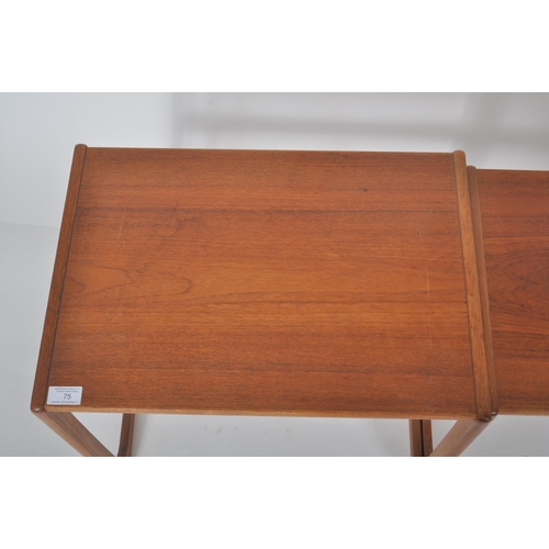 348 - BR Gelsted - A retro vintage mid 20th Century circa 1960s Danish teak wood nest of graduating tables... 