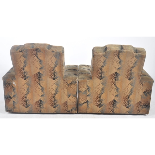 356 - A matching pair of 20th Century 1940s Art Deco large club armchairs / fireside lounge chairs with ea... 