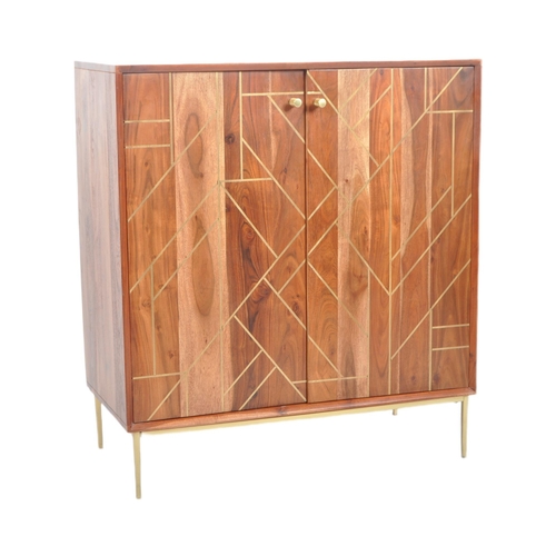 362 - Addison Dark - A Contemporary designer mango wood and reclaimed metal sideboard credenza / Hi-Fi mus... 