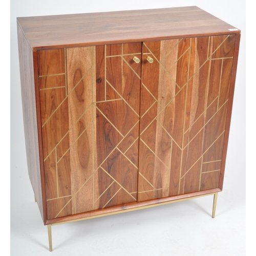 362 - Addison Dark - A Contemporary designer mango wood and reclaimed metal sideboard credenza / Hi-Fi mus... 