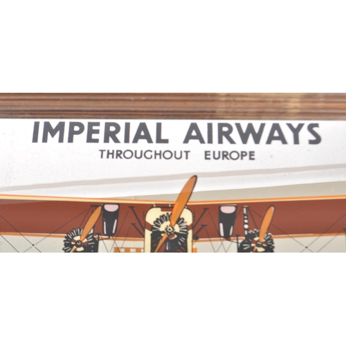 374 - Imperial Airways - A vintage 20th Century advertising display mirror with pictorial imagery and word... 