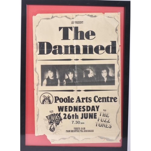 38 - The Damned - A vintage 20th Century 1980s music venue / gig poster for The Damned at Poole Arts Cent... 