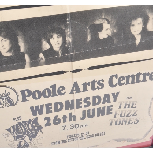 38 - The Damned - A vintage 20th Century 1980s music venue / gig poster for The Damned at Poole Arts Cent... 