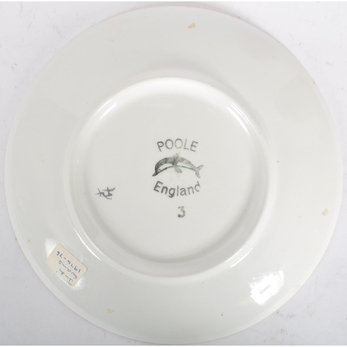 403 - Poole Pottery - Delphis Range - A selection of three retro mid 20th Century ceramic plates each with... 